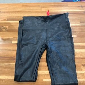 Spanx pleather leggings